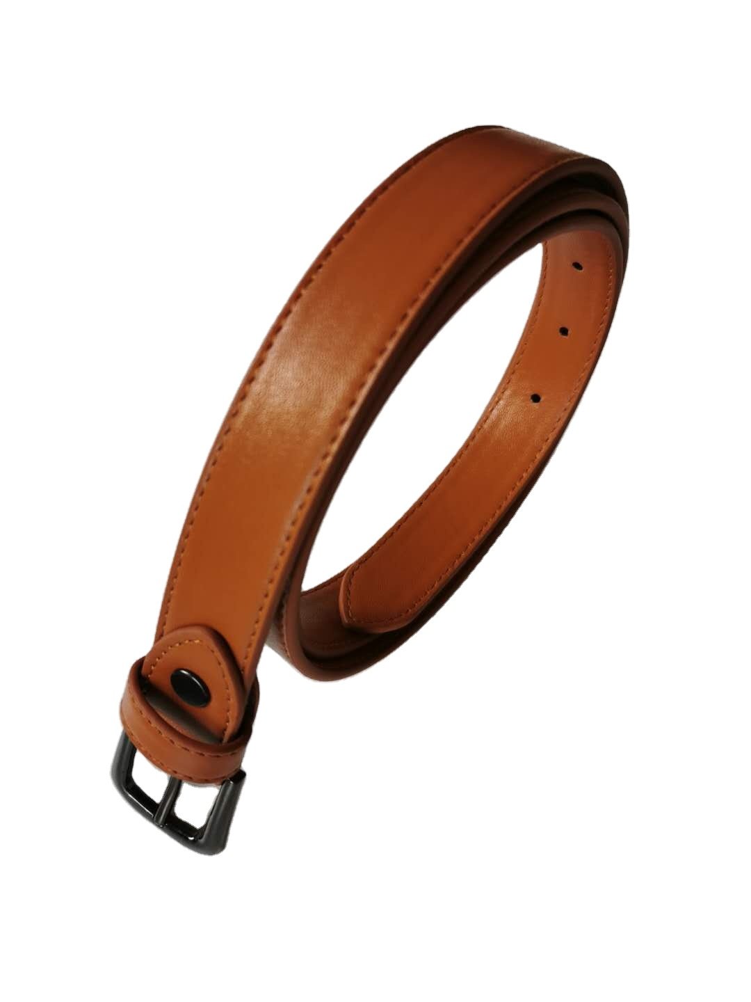 Superior Quality Men's belt PU leather belt metal zinc alloy buckle Smooth Leather Business style belt for men