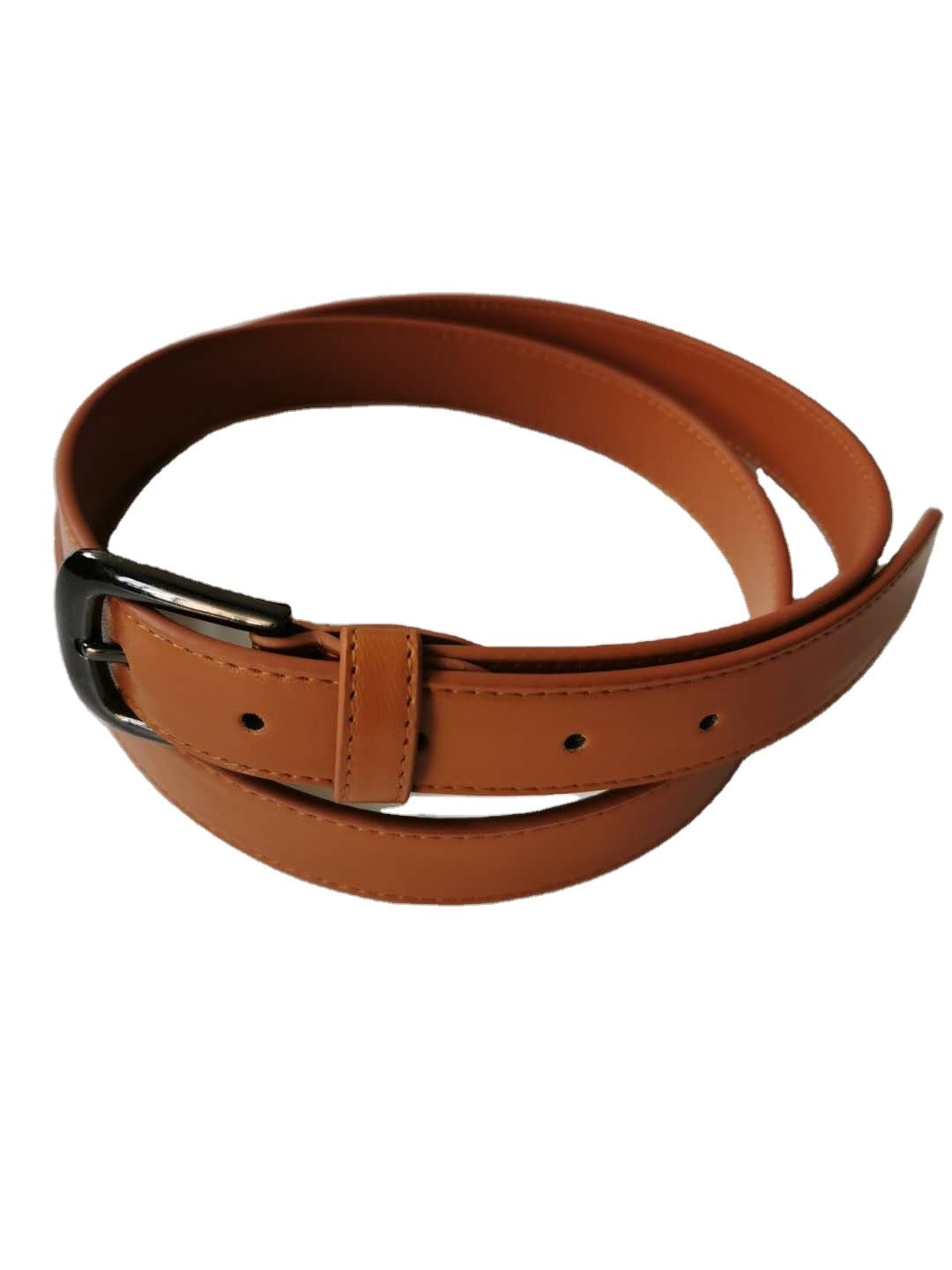 Superior Quality Men's belt PU leather belt metal zinc alloy buckle Smooth Leather Business style belt for men