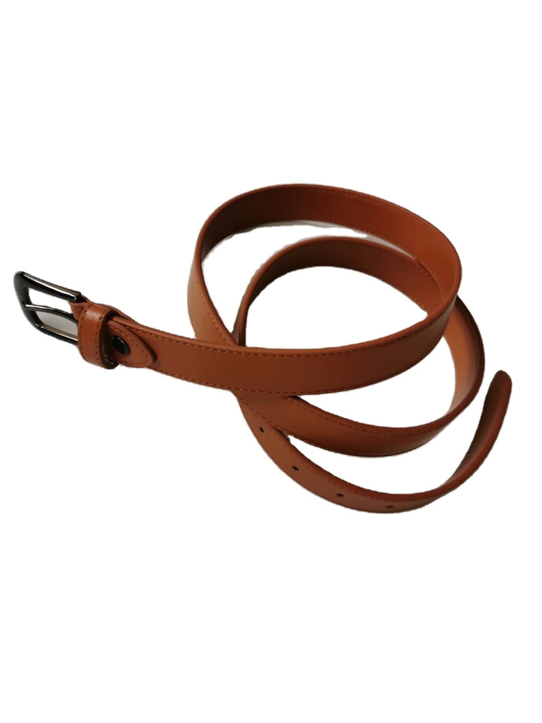 Superior Quality Men's belt PU leather belt metal zinc alloy buckle Smooth Leather Business style belt for men