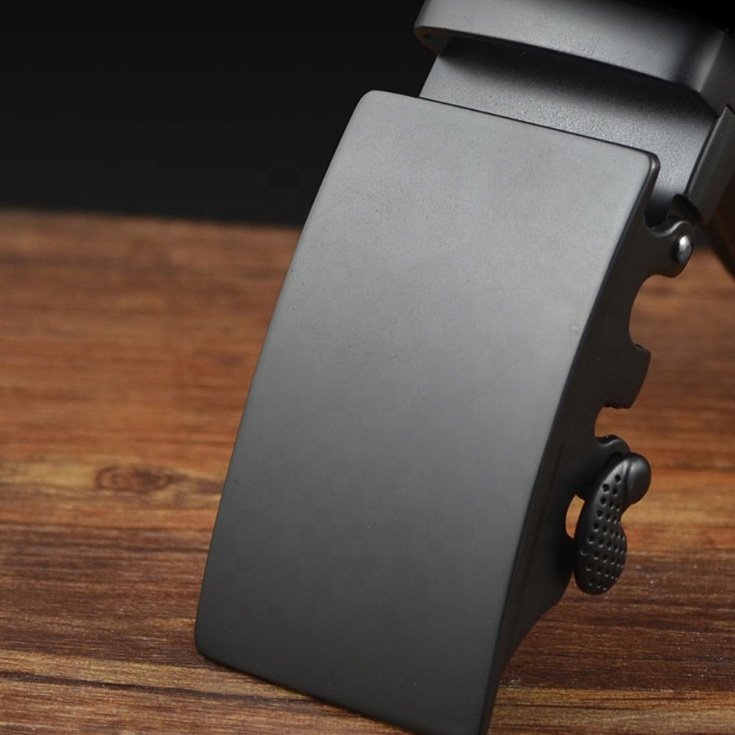 Custom Classic Blank Gunmetal Zinc Alloy Sliding Buckle for Automatic Leather Belt 35mm Wide