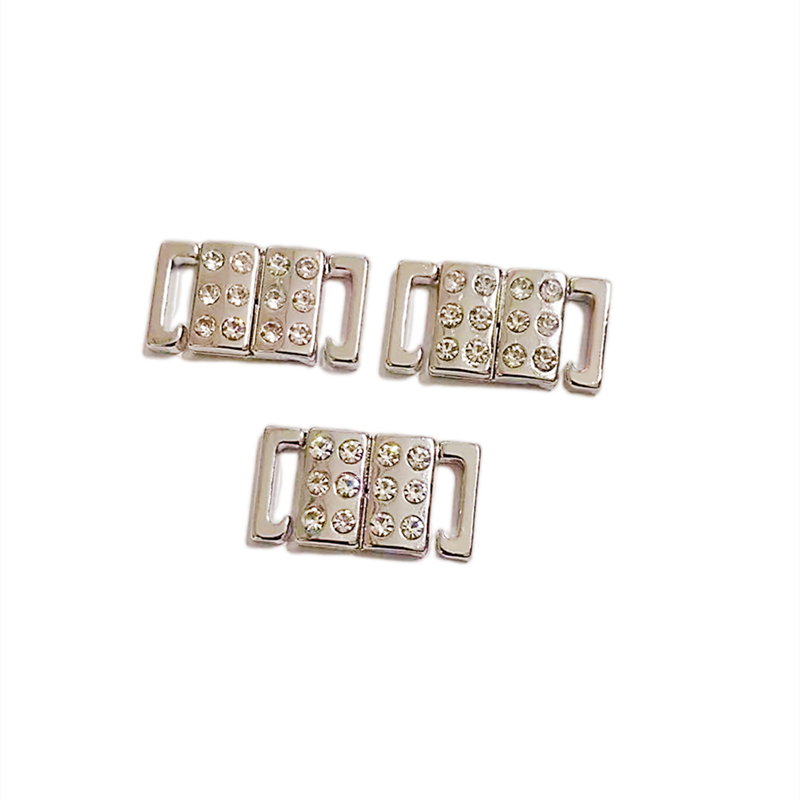 Inner 12 mm Swimwear hardware Diamond Hardware Factory High Quality bikini hardware Buckle Slider Sets For Wholesale
