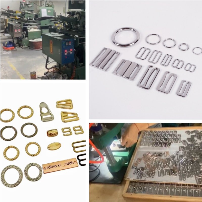Inner 12 mm Swimwear hardware Diamond Hardware Factory High Quality bikini hardware Buckle Slider Sets For Wholesale