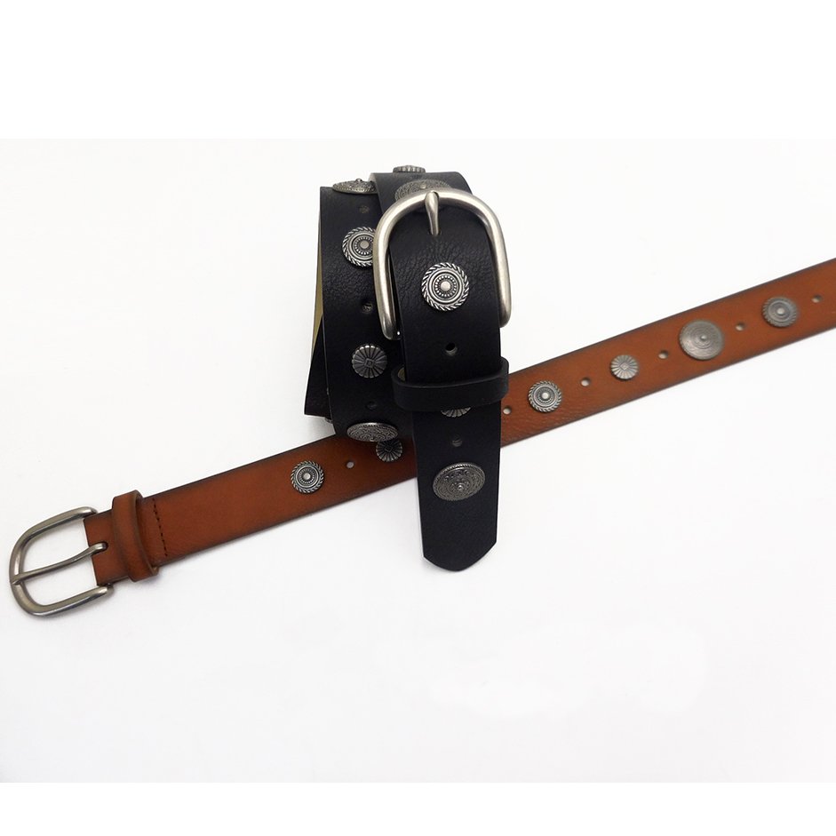 FM latest custom pin buckle classical trend punk PU material women's belt custom belt buckle logo metal fashion belts for ladies