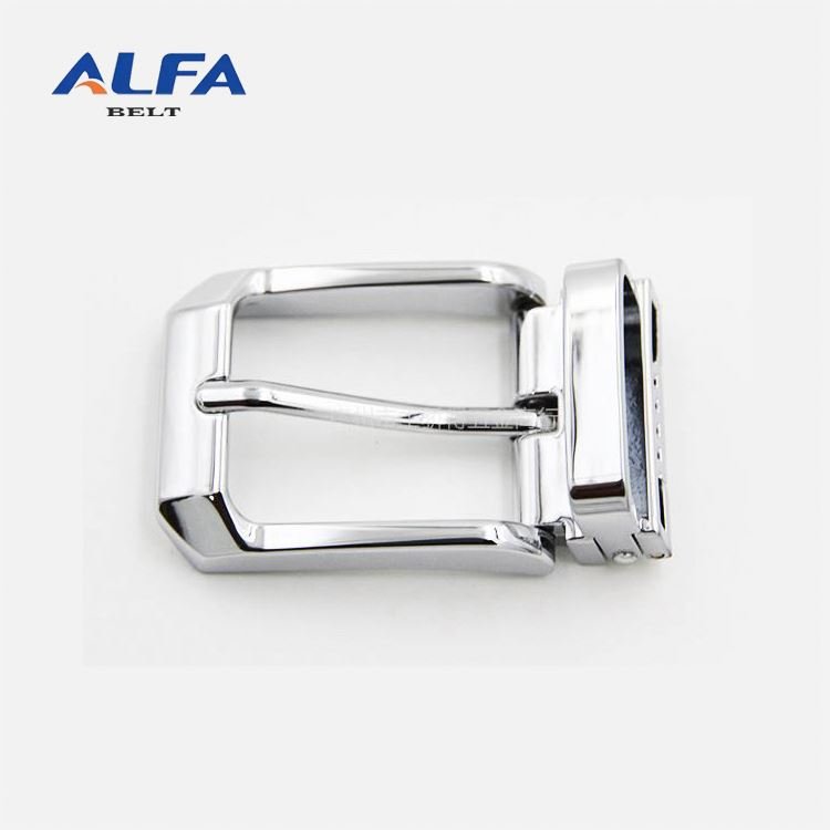 Alfa Wholesale Quality Products Metal Buckle Custom Design Silvery Mens Pin Belt Buckles With Logo