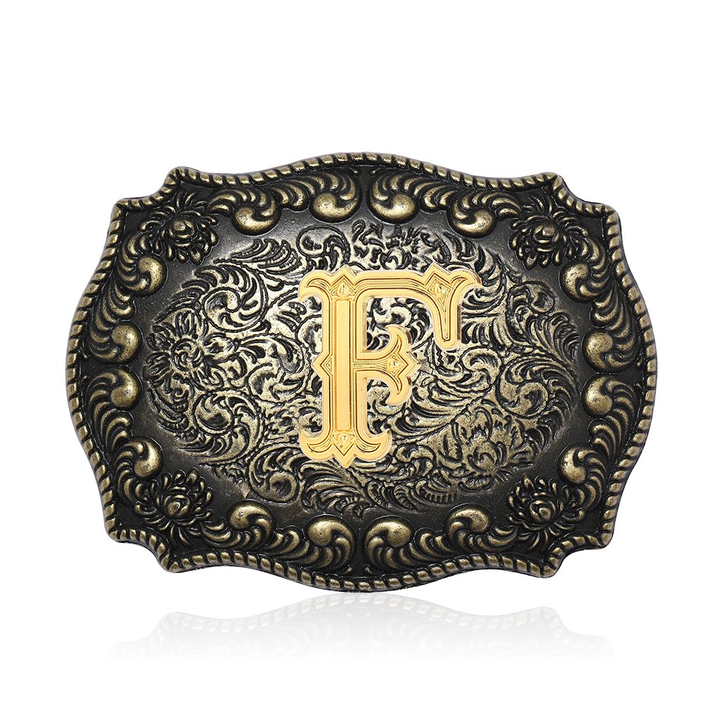 Men Smooth Buckle Western Hip Hop American Casual Personality Zinc Alloy Cowboy Plate Buckle