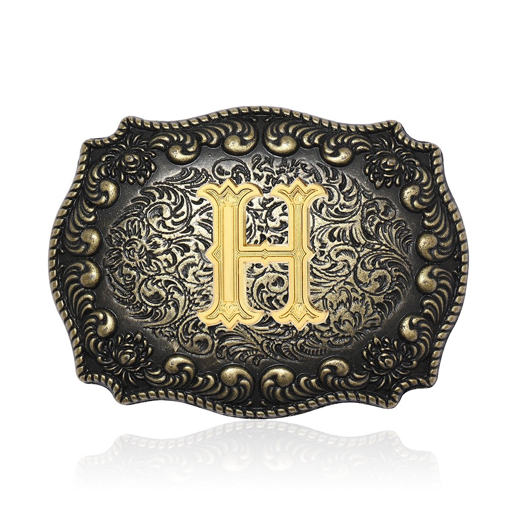 Men Smooth Buckle Western Hip Hop American Casual Personality Zinc Alloy Cowboy Plate Buckle