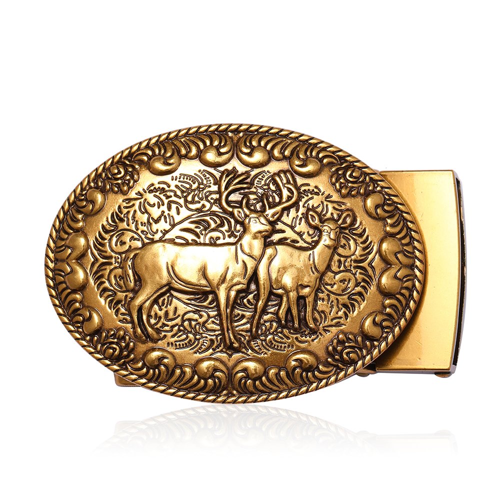Men Smooth Buckle Western Hip Hop American Casual Personality Zinc Alloy Cowboy Plate Buckle