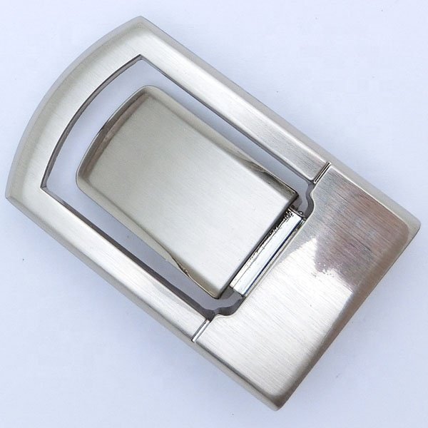 DK-7566-35 Fashion press base type clip clasp belt buckles with teeth closure fixing mechanism men's leather belt