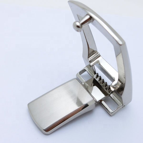 DK-7566-35 Fashion press base type clip clasp belt buckles with teeth closure fixing mechanism men's leather belt