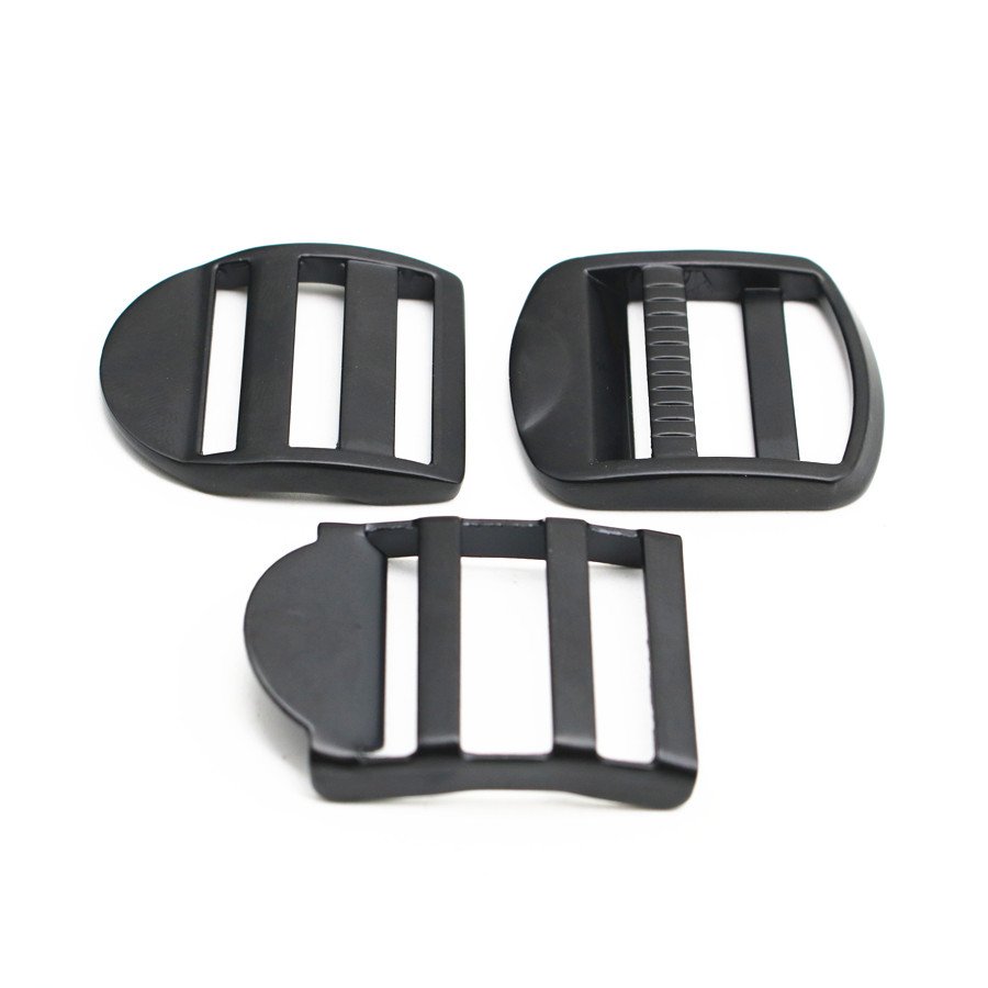 Customized Matte Black Heavy Duty Metal Alloy Ladder Lock Buckle Adjuster Strap Slide Ladder Buckle for Backpack Strap Belt 25mm