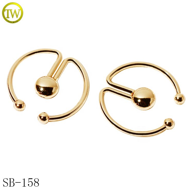 Hot selling bra decorative strap hook gold color swimwear rings clasp adjustable G buckle alloy square rings for bikini