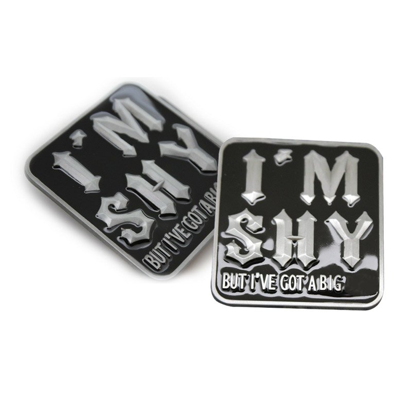 fashion plain black metal men custom logo waist belt buckle ladies