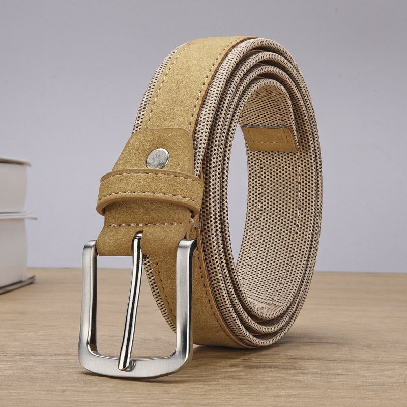New Product Golf Casual Oxford Fabric Men's Belts Suede Leather Jeans Shorts Belts Alloy Pin Buckle Faux Leather Belt Mens