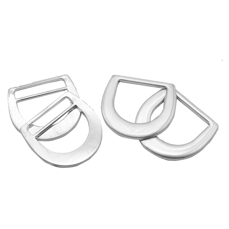 Wholesale Semi-Circular Belt Buckle D-Shaped Blank Aluminum Belt Buckle Shell Fabric Covered Buckle For Garment Decoration