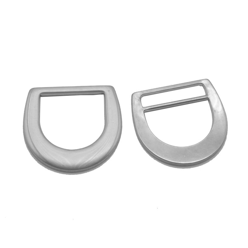 Wholesale Semi-Circular Belt Buckle D-Shaped Blank Aluminum Belt Buckle Shell Fabric Covered Buckle For Garment Decoration