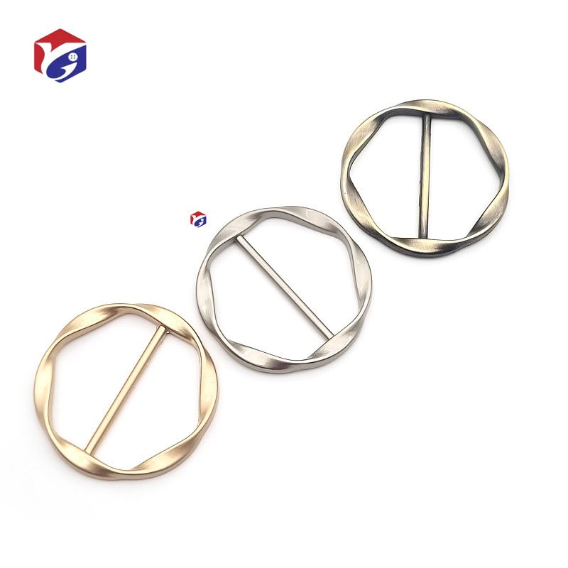 Metal Scarf Ring for Women Fashion Metal Ring Scarves Clasp Waist Buckle for Shirts Zinc Alloy Clothing Ring Wrap Holder