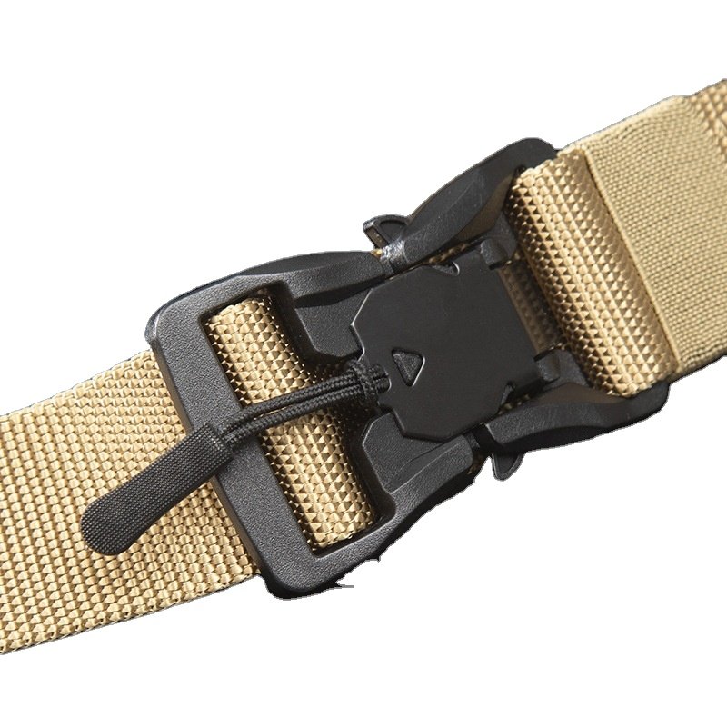 Men's Comfortable Elastic Tactical Sports Belt Quick Release Magnetic Buckle Simple Real Nylon Fabric Accessory pants men Belt