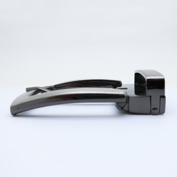 40mm Polished Gunmetal Plated Men's Clip Pin Buckle High-Grade Alloy Zinc Western Style for Leather Belt Customized Logo Print