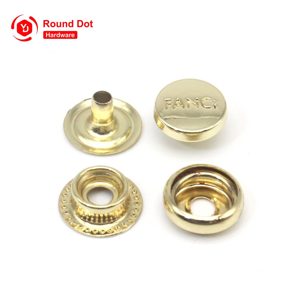Brass Snap Fastener Accessories Press Snaps Buttons Tools Handbags and Leather Rivets Jacket Metal Button Buckle