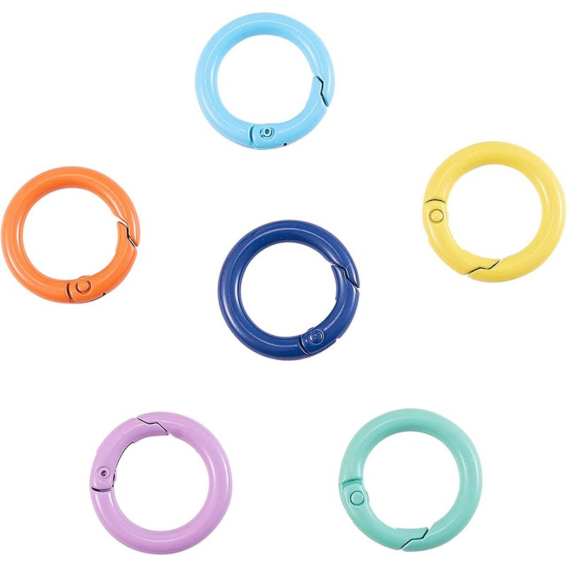Metal Spring Ring Buckle Logo Colorful Zinc Alloy Bucle Clasp D Ring 20mm Steel Gold Snap Ring