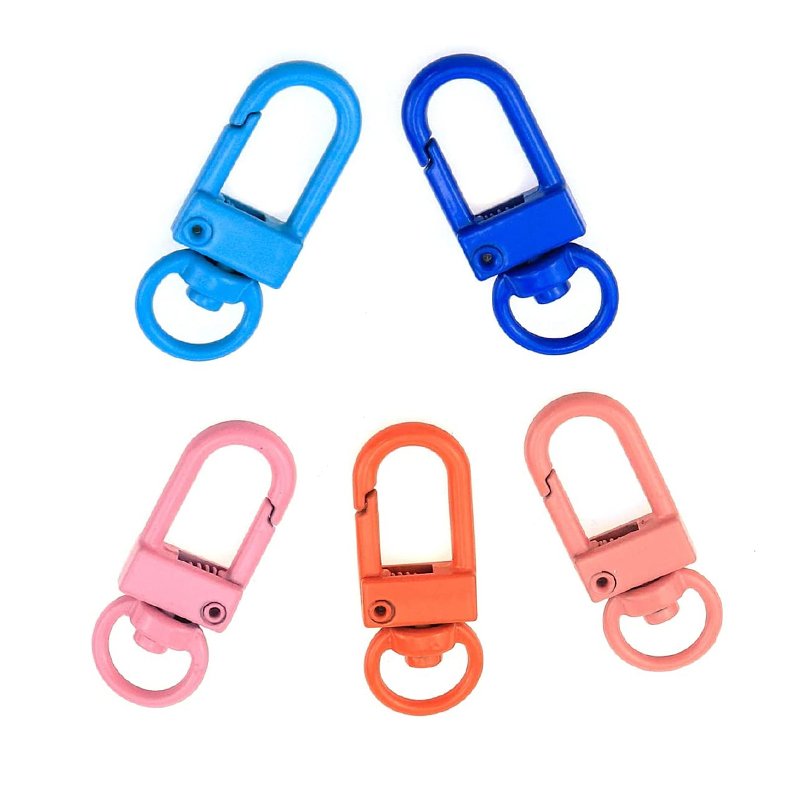 Metal Spring Ring Buckle Logo Colorful Zinc Alloy Bucle Clasp D Ring 20mm Steel Gold Snap Ring