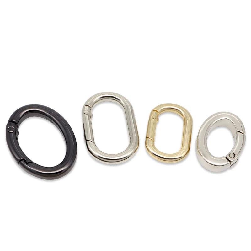 Metal Spring Ring Buckle Logo Colorful Zinc Alloy Bucle Clasp D Ring 20mm Steel Gold Snap Ring