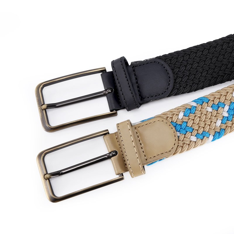 Elastic Band Belt Connection with Metal Buckles for Ladies 6 5cm Width Black Red Blue Dark Pin Color Navy Material