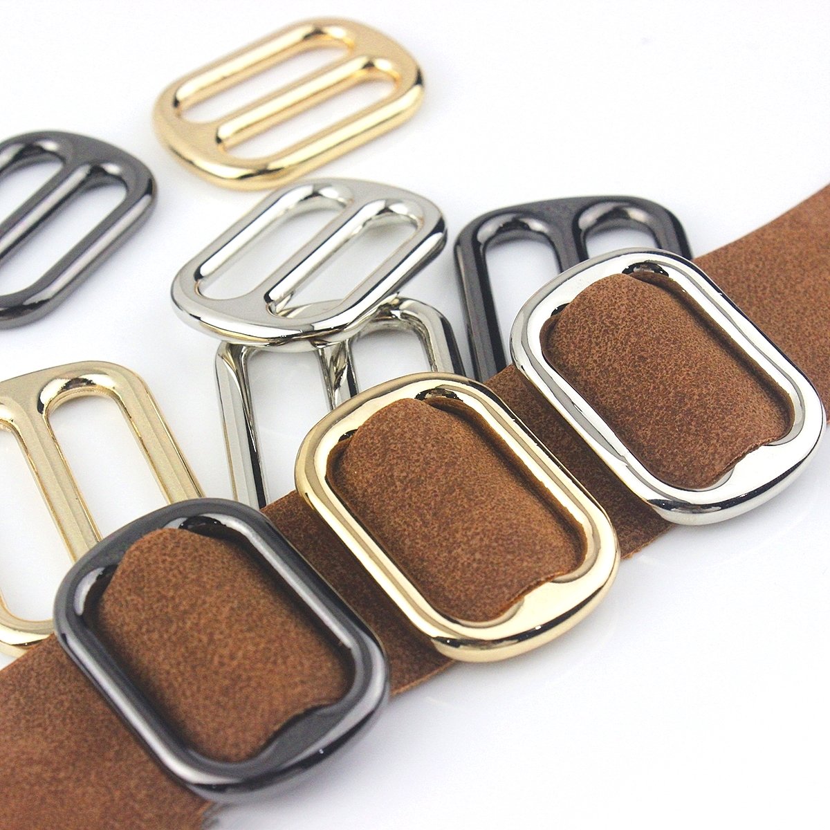 Alloy Cast Tri Glide Slide Buckles Center Bar Adjuster Buckle for Leather Craft Bag Strap Belt Webbing 25/32/38mm
