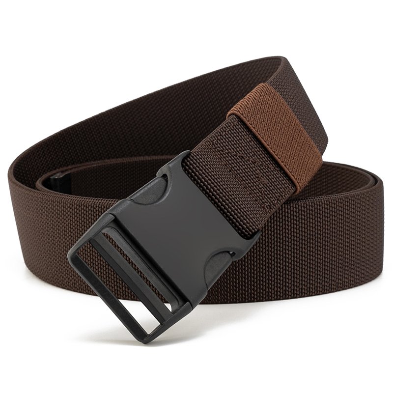 Release Buckle Plastic Security Nylon Canvas Casual Elastic Adjustable Pant Belt Tourist Mountaineering Belt For Men And Women