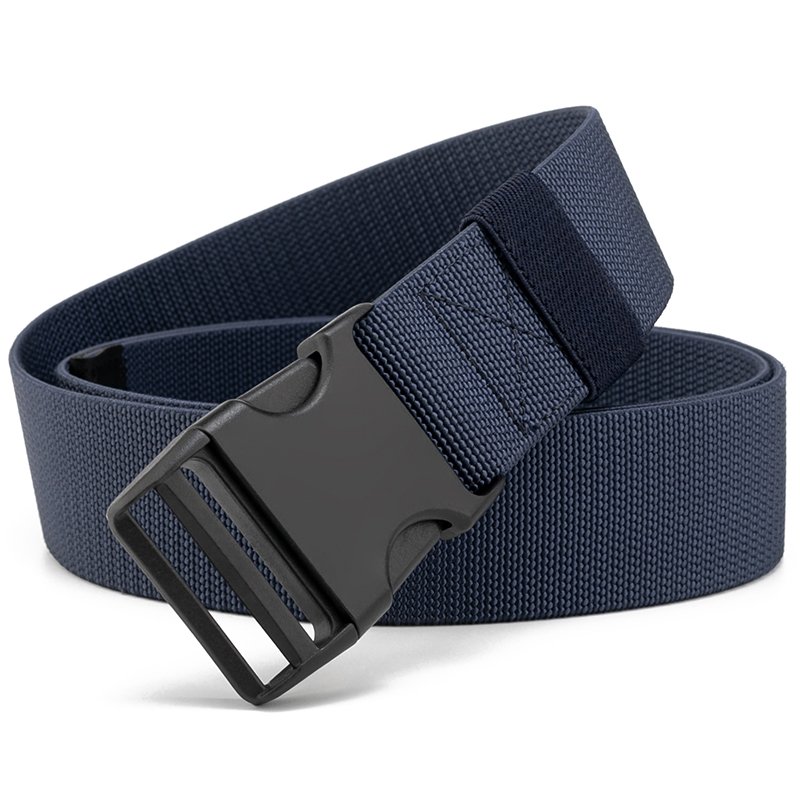 Release Buckle Plastic Security Nylon Canvas Casual Elastic Adjustable Pant Belt Tourist Mountaineering Belt For Men And Women