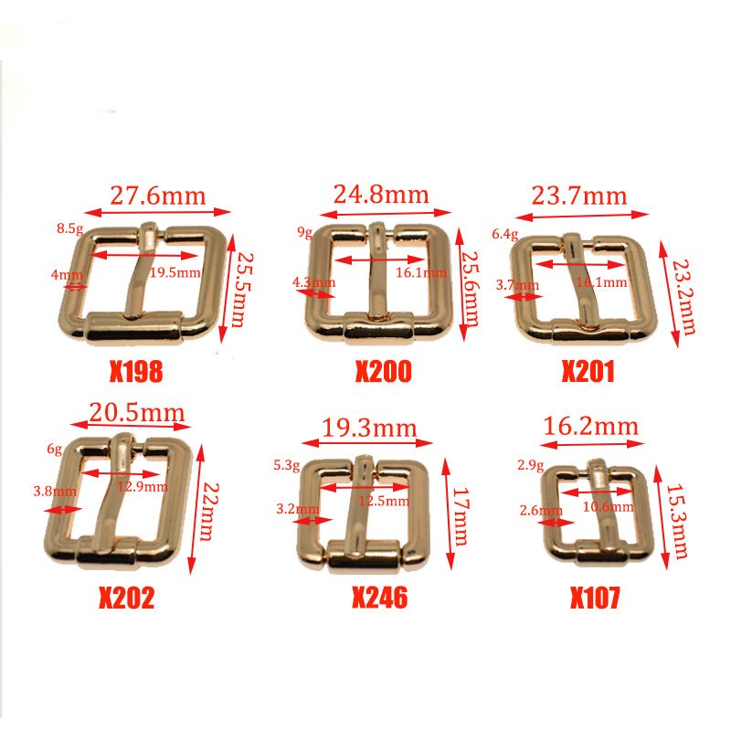 25mm/20mm/15mm pin belt buckle Adjustable Rectangle Ring for Leather Crafts, Bags, Clothing, Belts, Backpacks