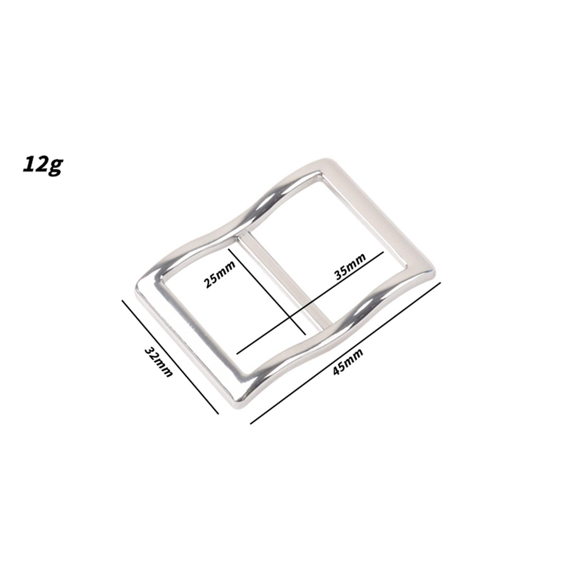 Ivoduff 25mm Handbag Curve Arc Rainbow Metal Adjustable Webbing Tri glide Slider Buckles