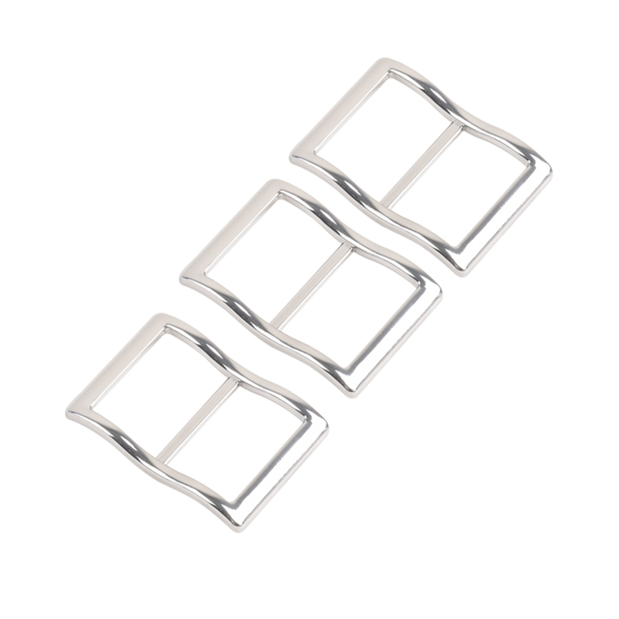 Ivoduff 25mm Handbag Curve Arc Rainbow Metal Adjustable Webbing Tri glide Slider Buckles