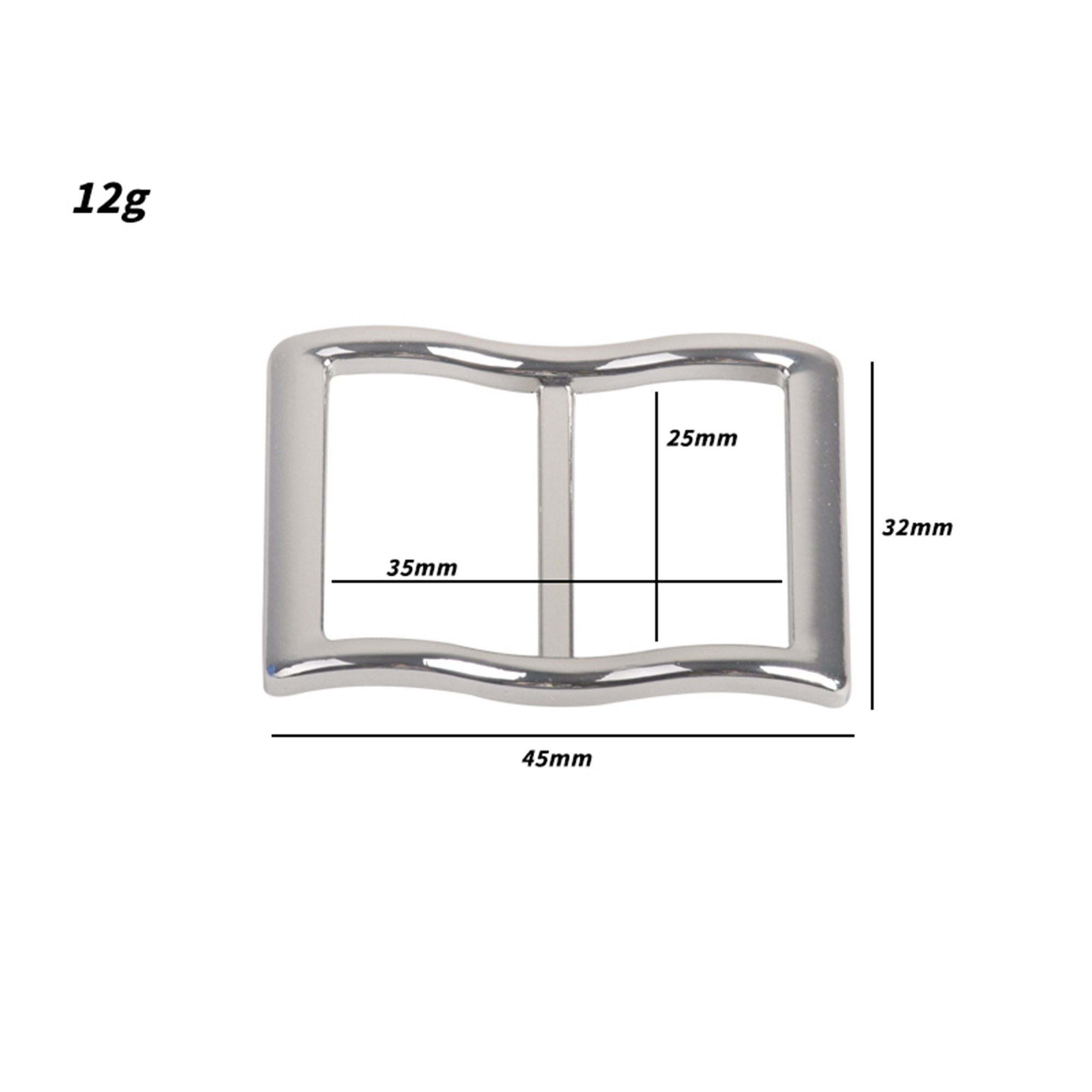 Ivoduff 25mm Handbag Curve Arc Rainbow Metal Adjustable Webbing Tri glide Slider Buckles