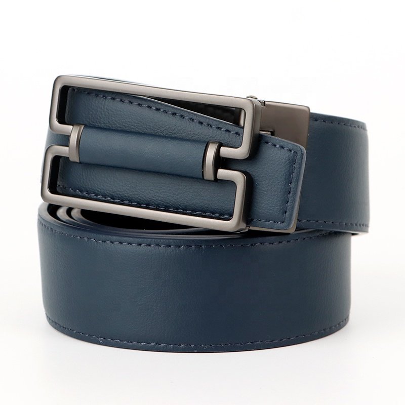 with multiple colors available Classic fashion automatic buckle men genuine leather belt Pair with stylish casual jeans