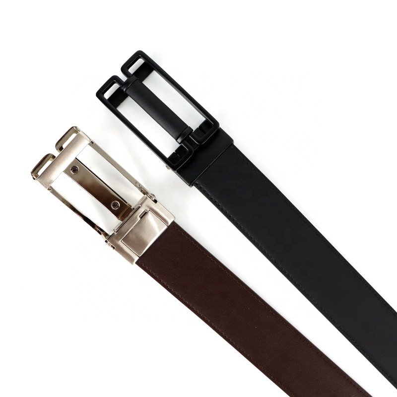 with multiple colors available Classic fashion automatic buckle men genuine leather belt Pair with stylish casual jeans