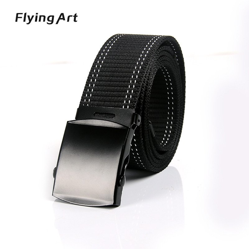 Wholesale Fashion Casual Canvas Quick Release Belt Jeans Belt Outdoor Mountaineering Light Belt custom color logo