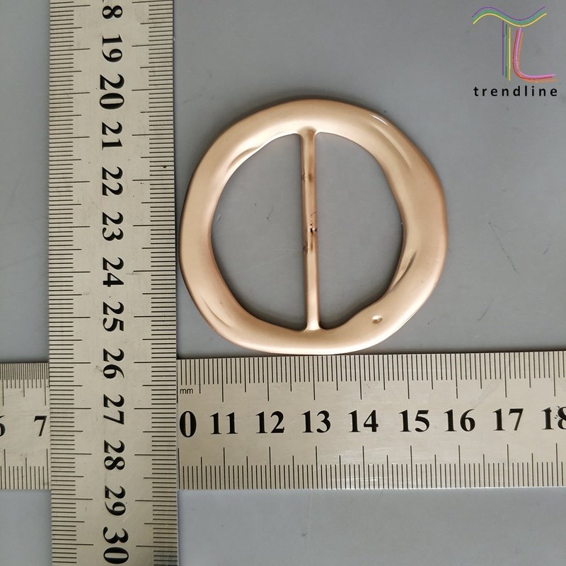 Irregular round adjustable belt slide buckles metal for wholesale