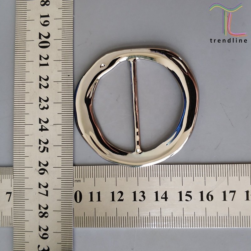 Irregular round adjustable belt slide buckles metal for wholesale