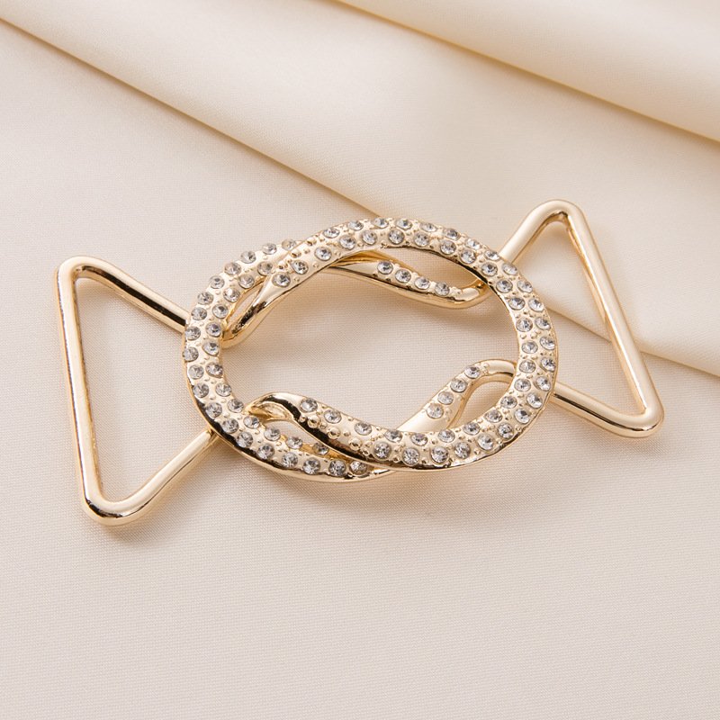 Cheap And High Quality Bag Hardware Accessories Diamond Setting Alloy Belt Buckle Alloy Buckle Metal Belt Buckle For Coat Belt