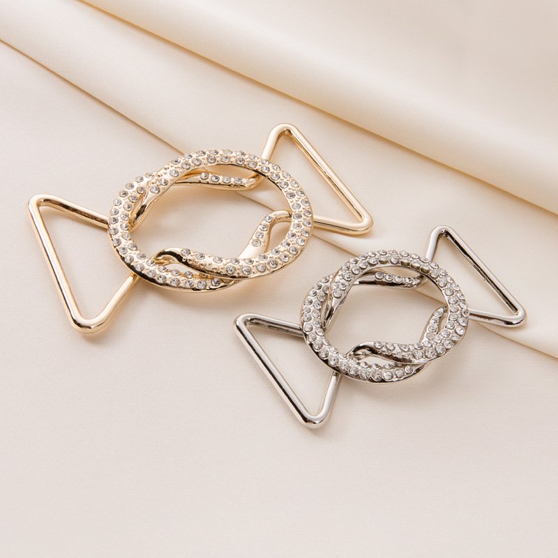 Cheap And High Quality Bag Hardware Accessories Diamond Setting Alloy Belt Buckle Alloy Buckle Metal Belt Buckle For Coat Belt