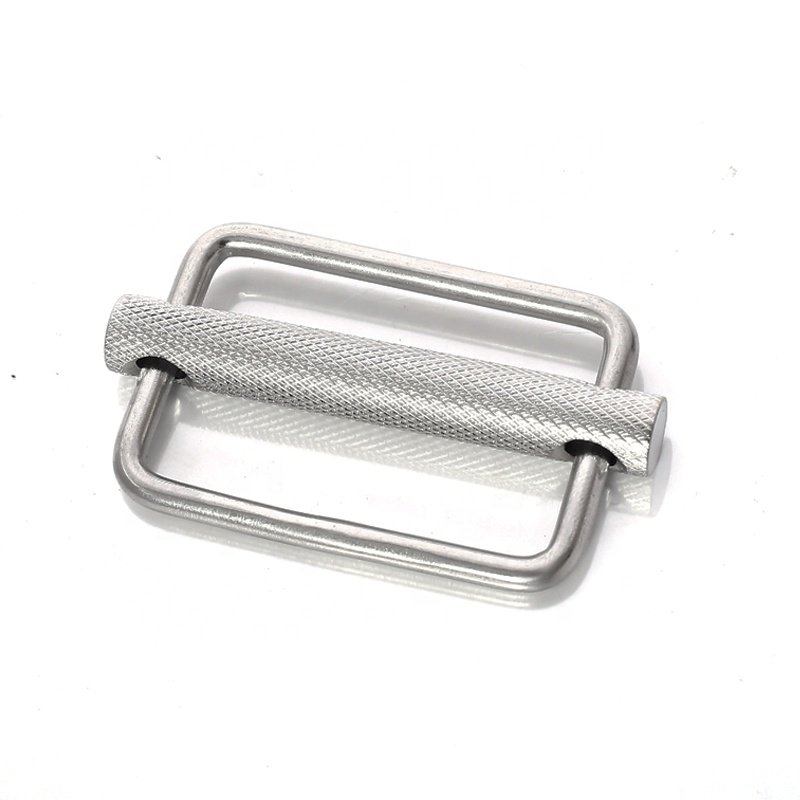 Ready to Ship 50mm Metal Tri-Glide Slider Belt Buckle Webbing Stainless Steel Strap Adjustable Buckle For Nylonstrap Handbags