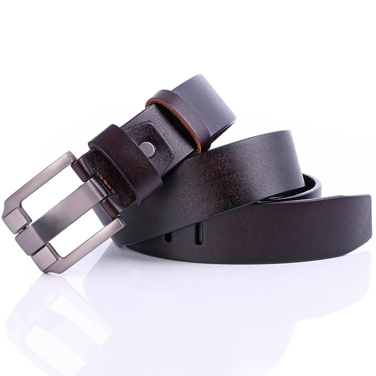 High Quality Buckle Jeans Cowskin Waistband Genuine Leather Belt for Men