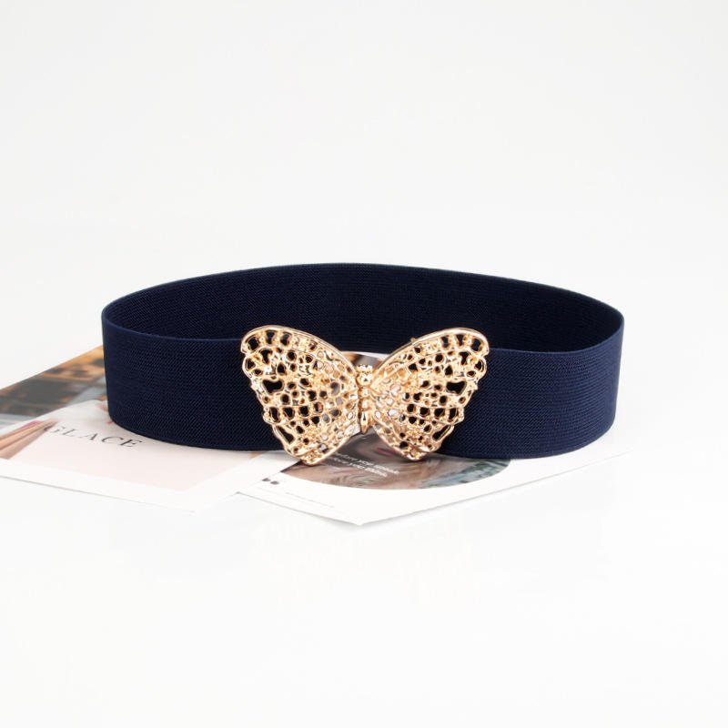 Quality Pu Leather Fashion Butterfly Buckle Female Waist Belts For Women Lady Belt