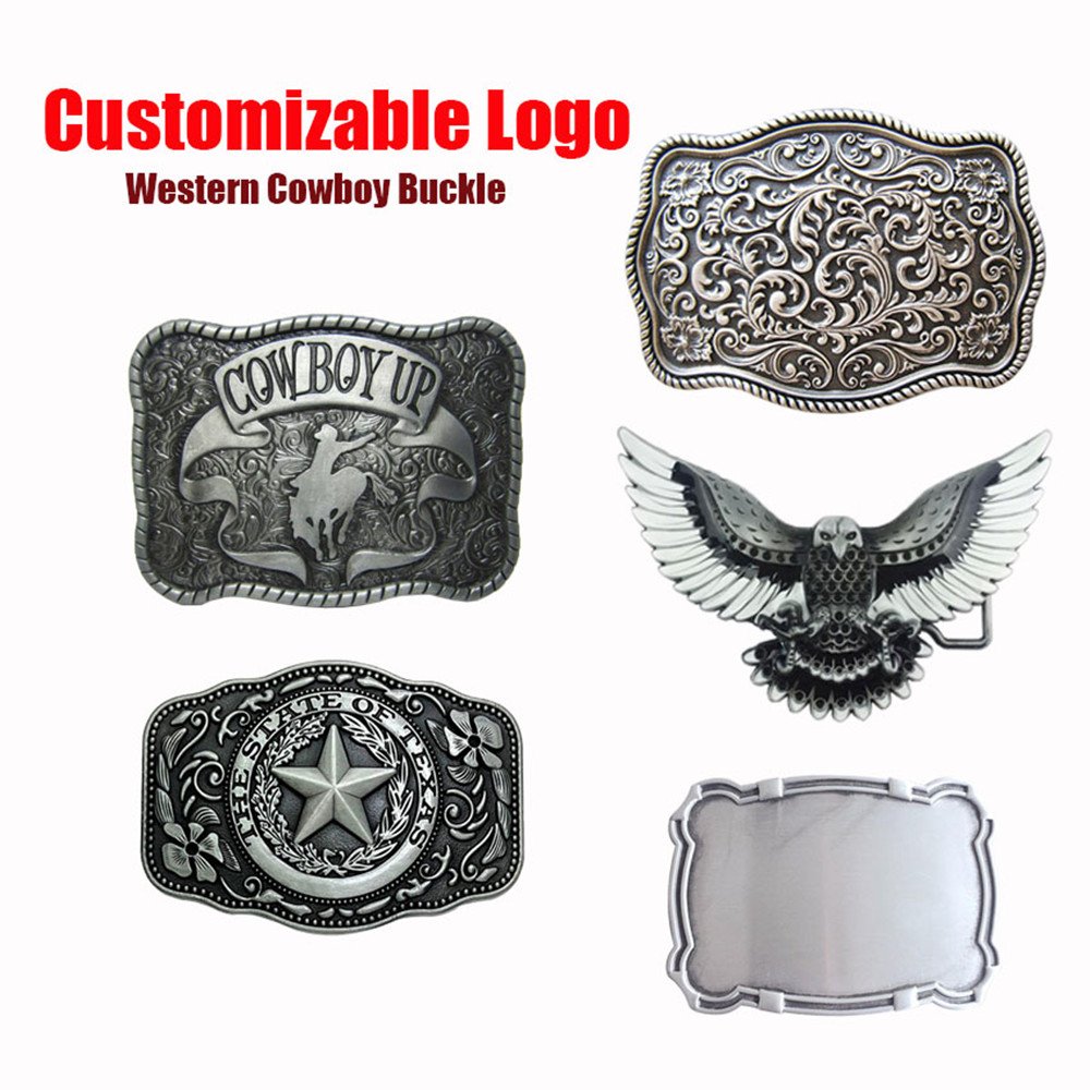 Factory Western customize Cowboy metal belt buckle Wholesale Die Casting Antique Plated Smooth Eagle Belt Buckle