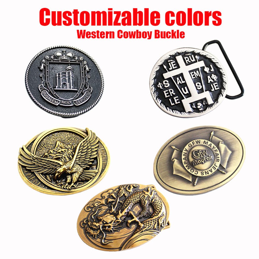 Factory Western customize Cowboy metal belt buckle Wholesale Die Casting Antique Plated Smooth Eagle Belt Buckle