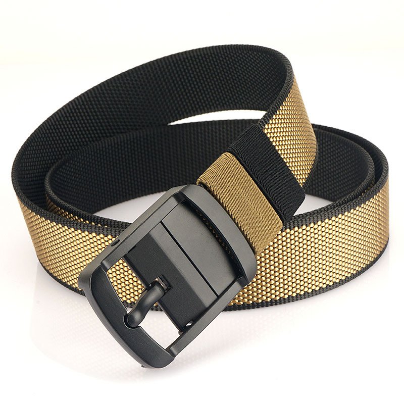 Two colors Reversible Canvas Fabric belt Metal Buckle Outdoor Tactical Combat Belt Hunting Hiking Sports Blet