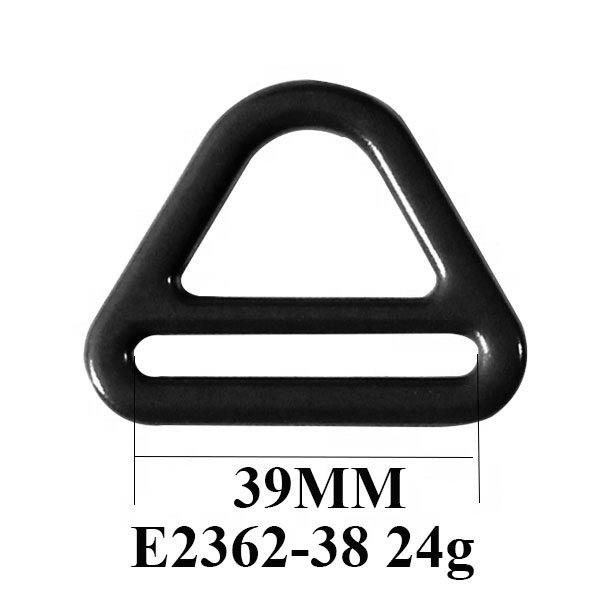 E2362-38mm high level zinc alloy adjustable adjuster custom metal slider Tri-angle buckle for human or dog collar webbing