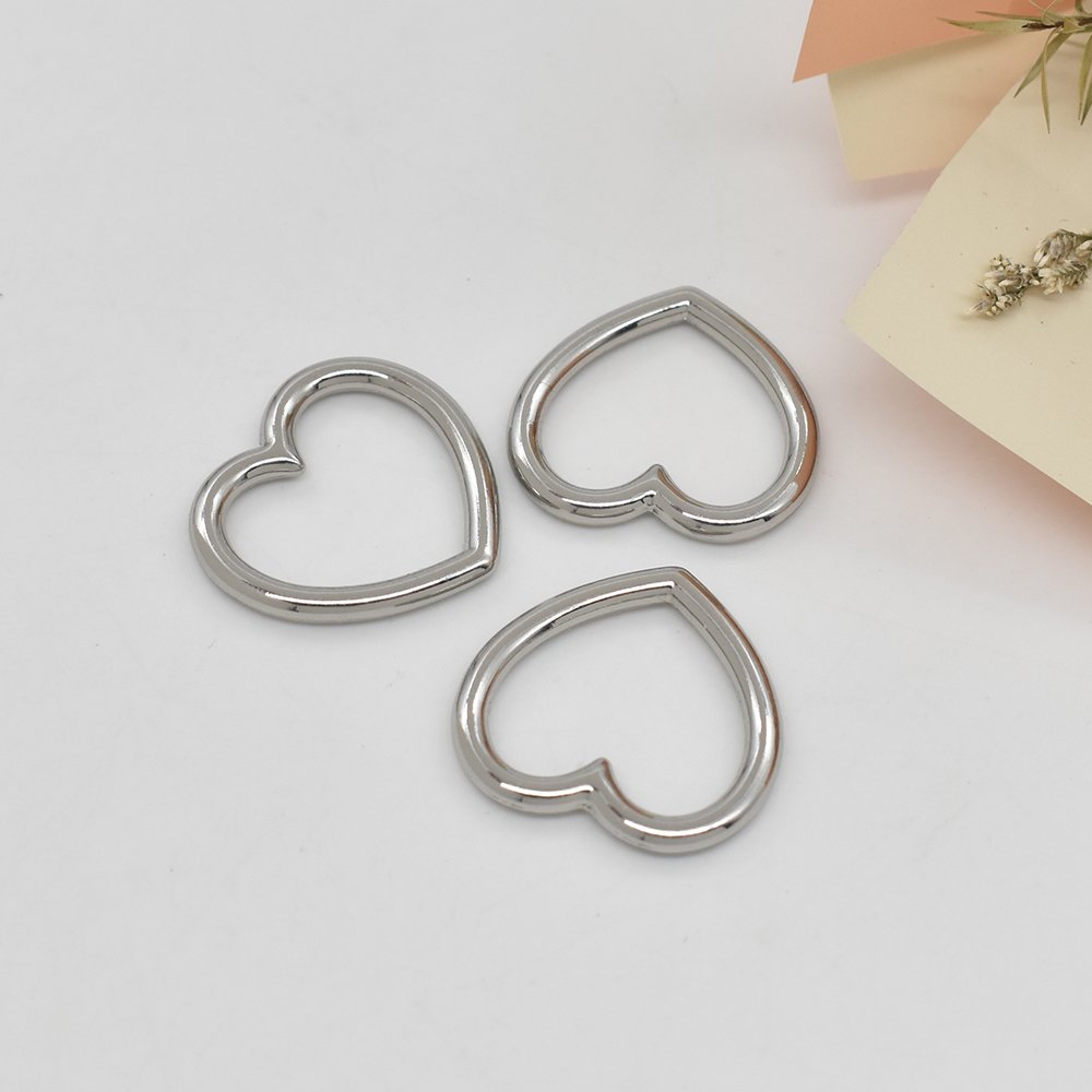 Best Selling Zinc Alloy Swimsuit Bikini Connectors Heart-Shaped Rust-proof Belt Buckle For Luxury Swimsuit/Bra/underwear