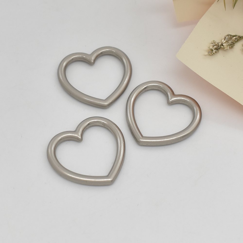 Best Selling Zinc Alloy Swimsuit Bikini Connectors Heart-Shaped Rust-proof Belt Buckle For Luxury Swimsuit/Bra/underwear